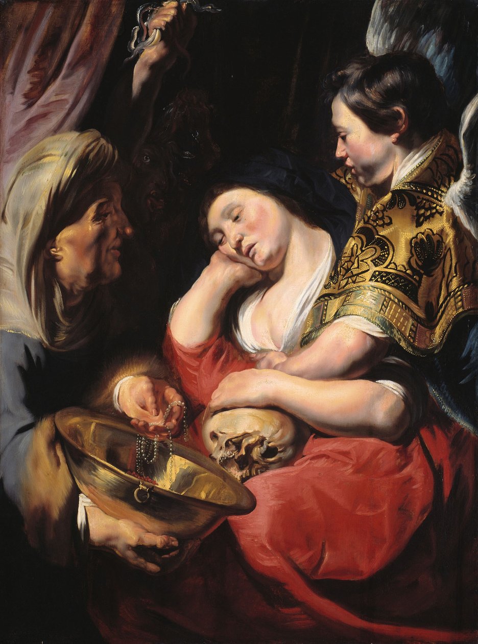 Magdalenas fristelse, ca. 1616-17 (olie på panel) af Jacob Jordaens