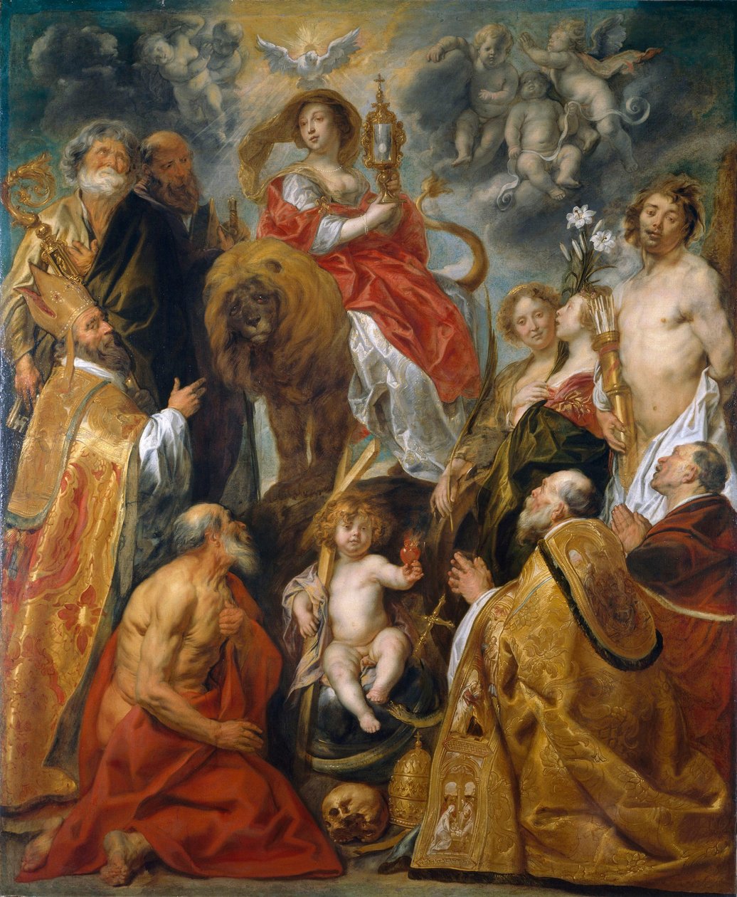 Tilbedelsen af eukaristien af Jacob Jordaens