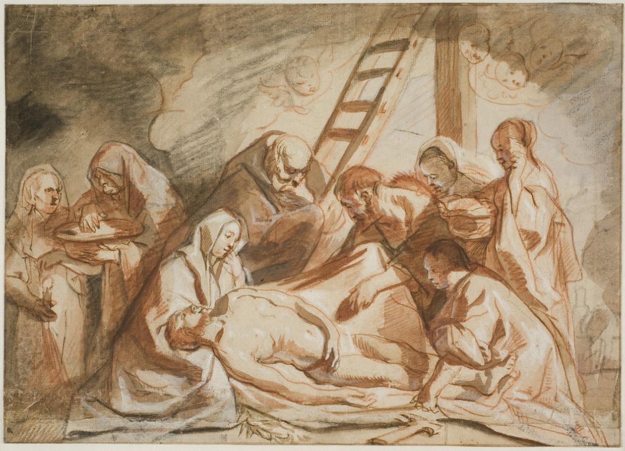 Vask og salvelse af Kristi legeme af Jacob Jordaens