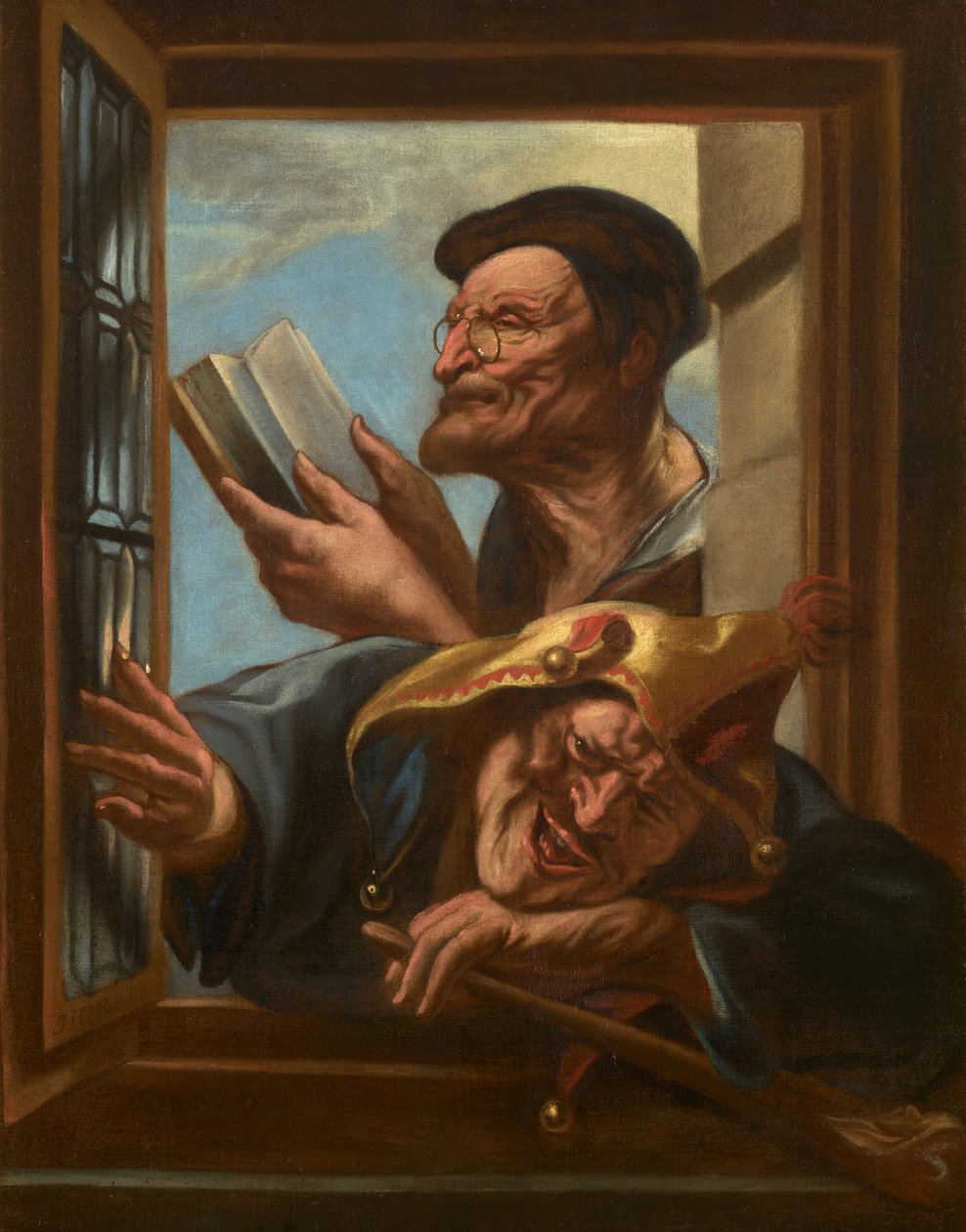 Den kloge mand og narren af Jacob Jordaens