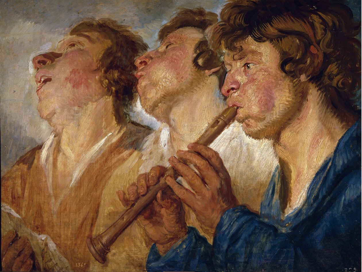 Tre Buskere af Jacob Jordaens