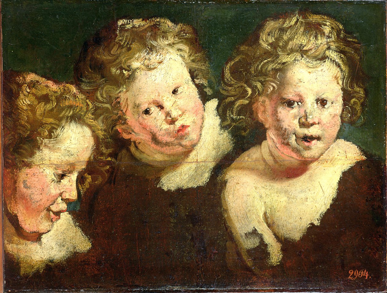Tre børnehoveder, ca. 1618 af Jacob Jordaens