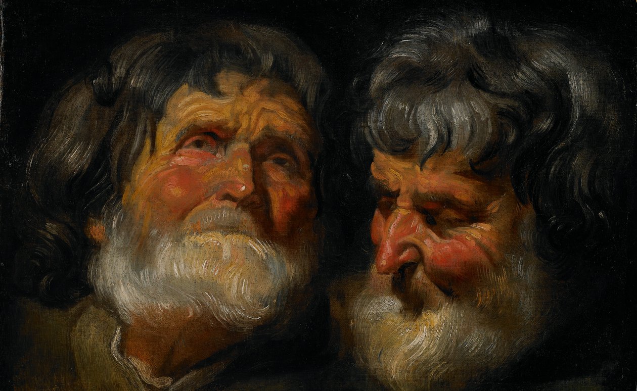 To studier af en gammel mands hoved af Jacob Jordaens