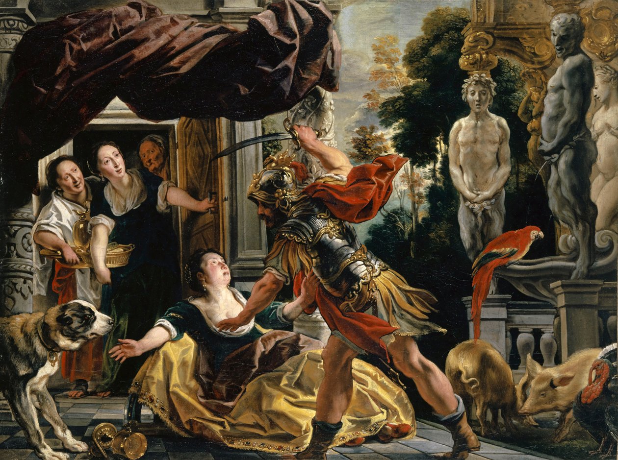 Ulysses og Circe, ca 1630-1634. af Jacob Jordaens