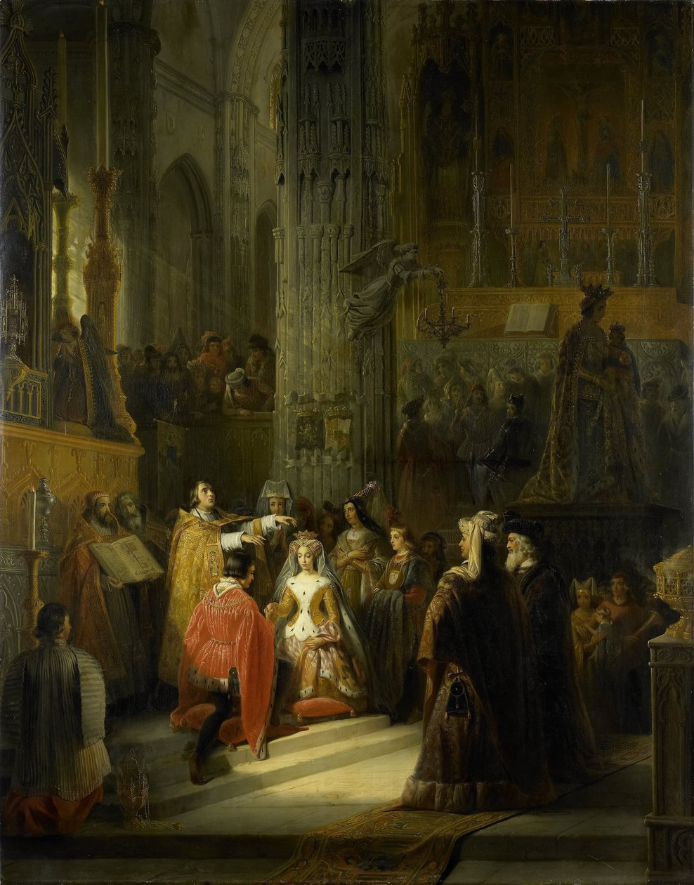 Bryllupet af Jacoba af Bayern, grevinde af Holland, og Jan IV, hertug af Brabant, 10. marts 1418 af Jacob Joseph Eeckhout