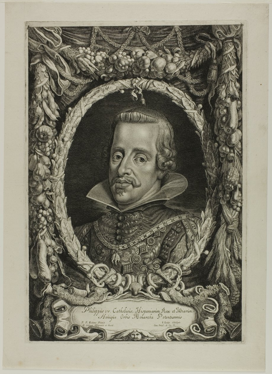 Filip IV, konge af Spanien, plade 12 fra Duces Burgundiae (Dukes of Burgundy) af Jacob Louys