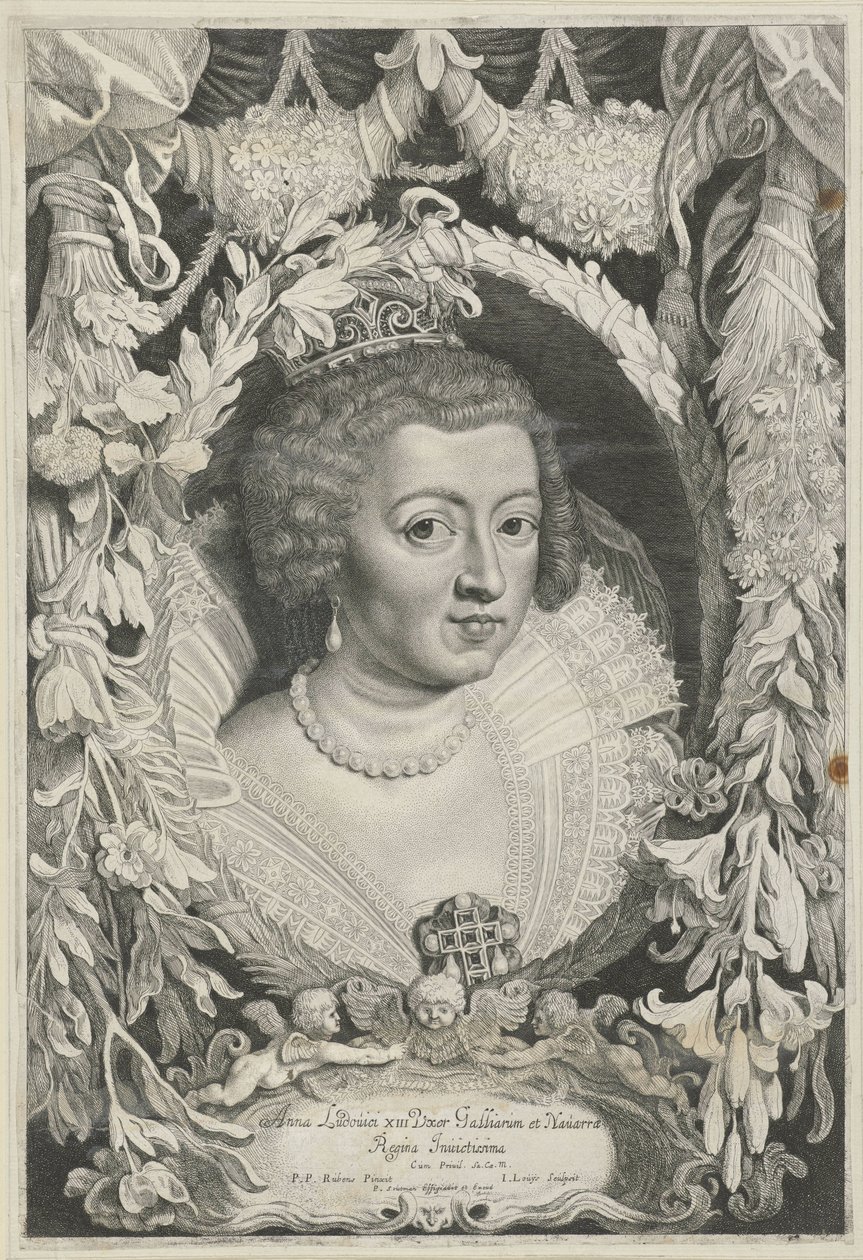 Portret af Anna van Østrig Ferdinand II[us] og III[us] kejsere af huset Østrig (serietitel) af Jacob Louys