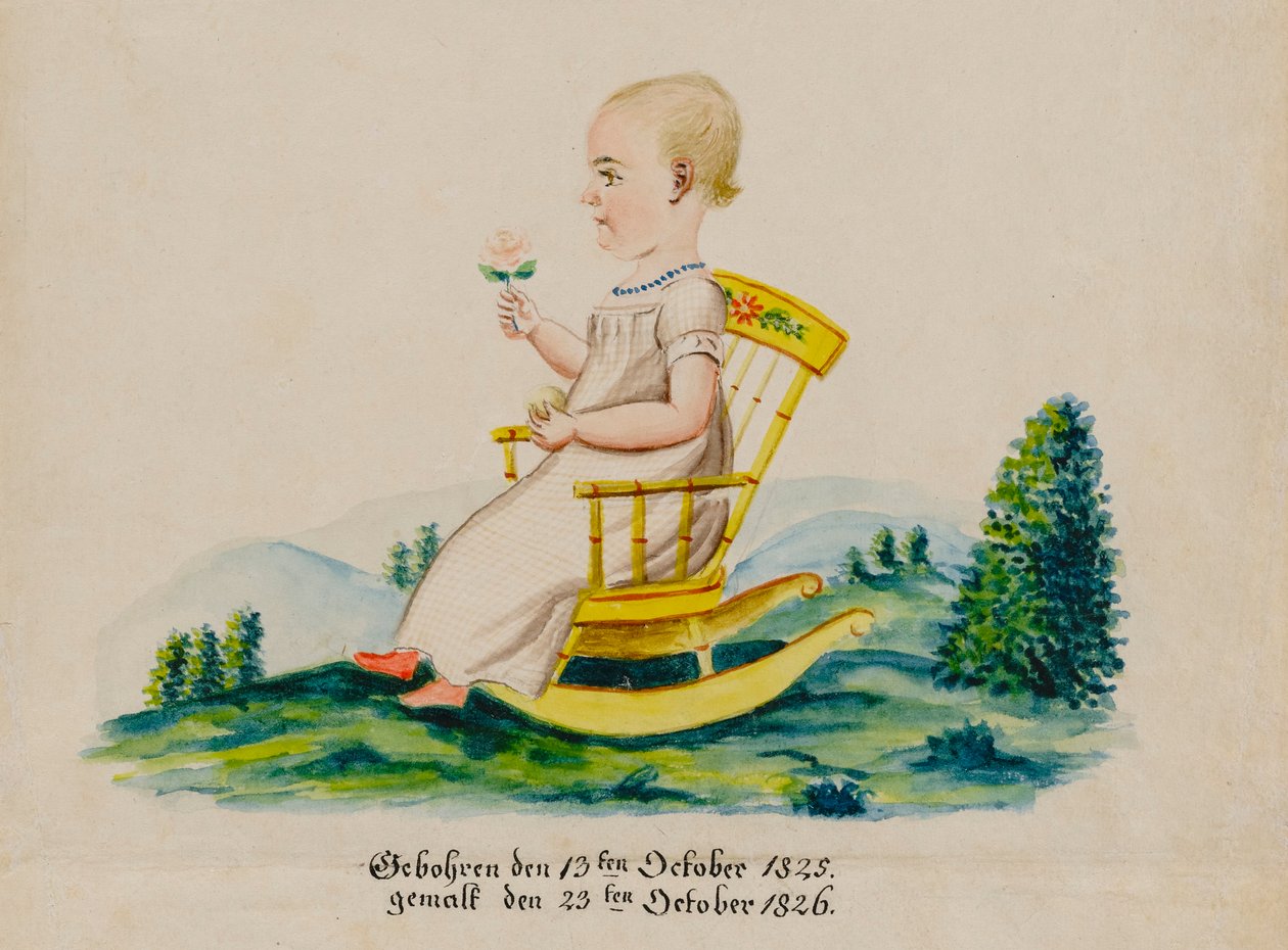 Portræt af Carolina Musser, 1826. af Jacob Maentel