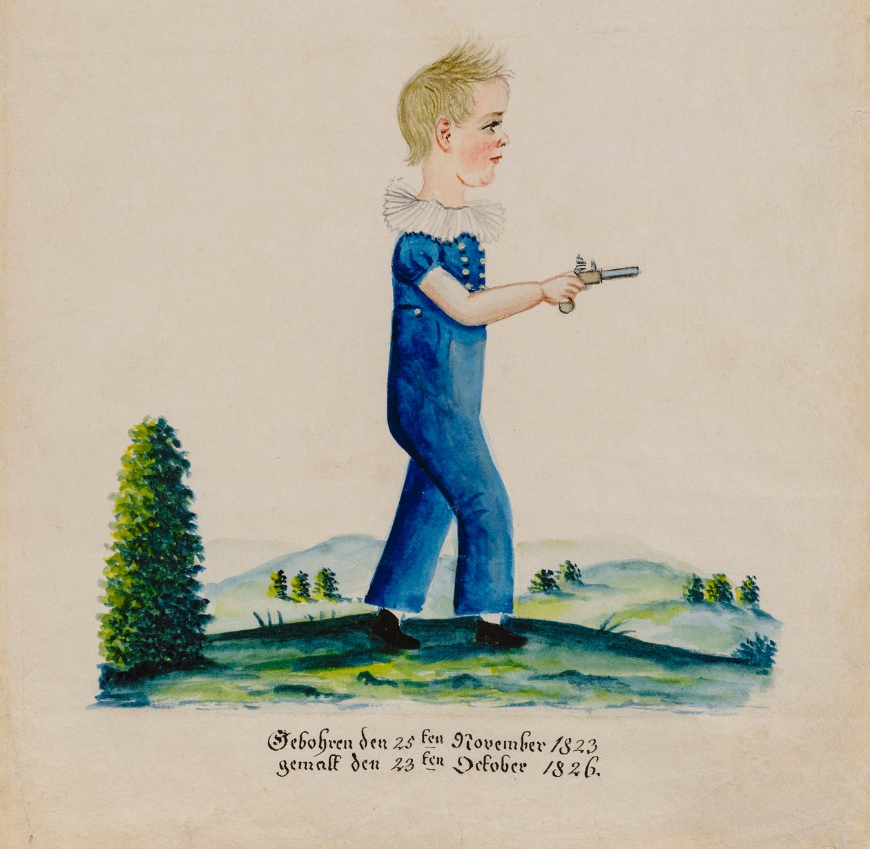 Portræt af Edward Musser, 1826. af Jacob Maentel