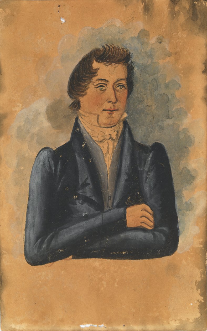 Portræt af en mand, begyndelsen af det 19. århundrede. af Jacob Maentel