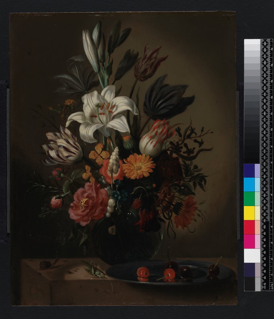 Vase med blomster af Jacob Marellus