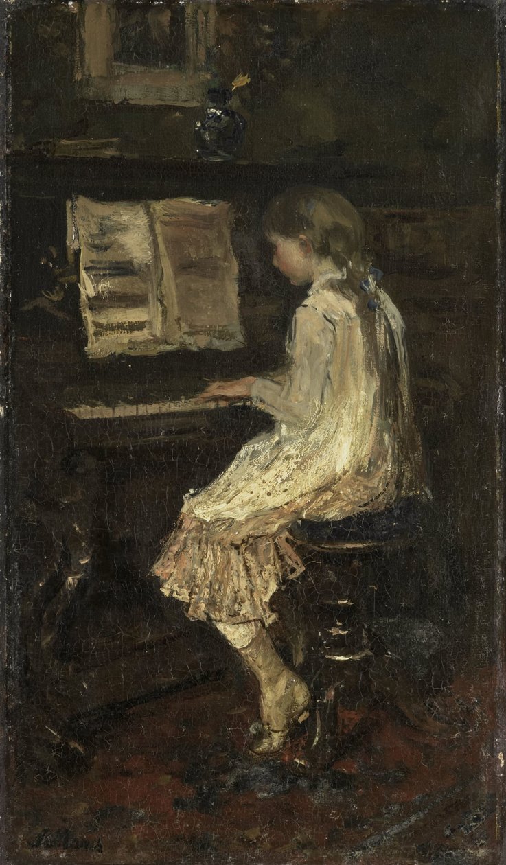 Pige ved klaveret af Jacob Maris