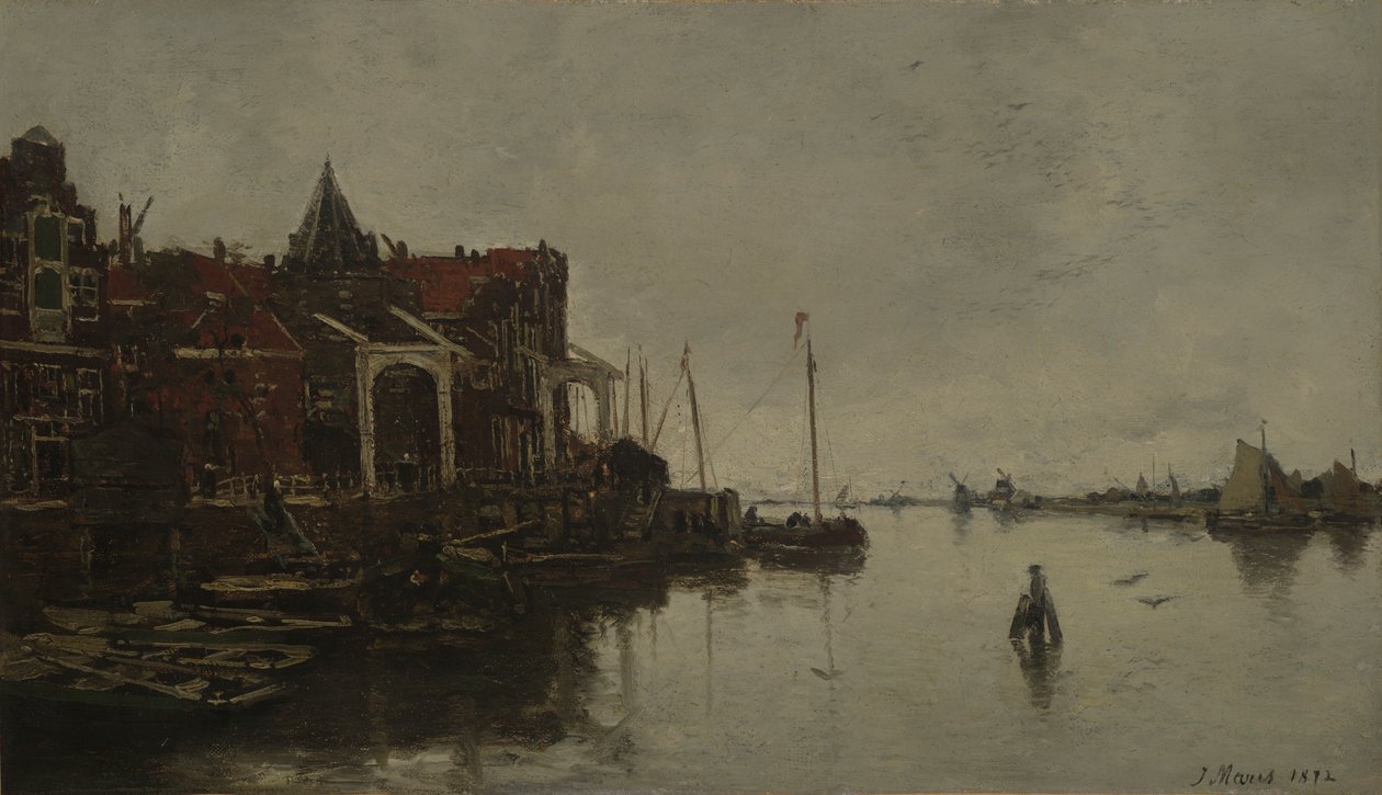 Havnescene af Jacob Maris