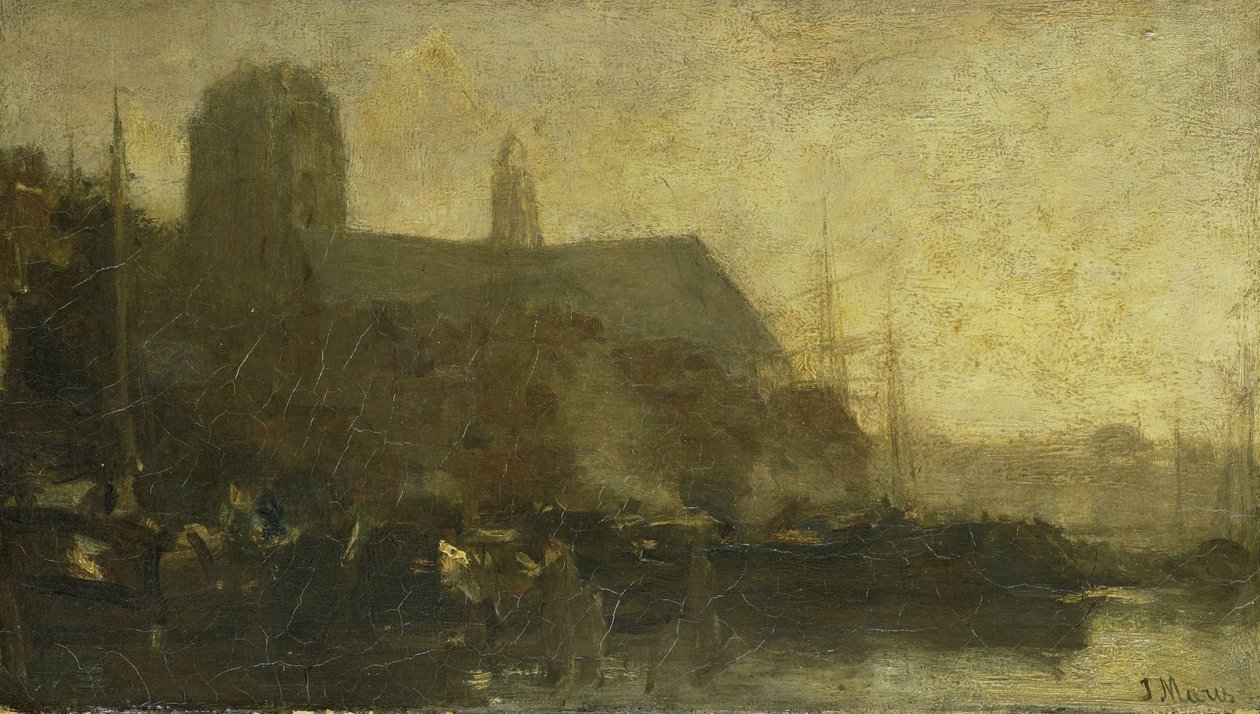 Skibe i havnen i Dordrecht af Jacob Maris