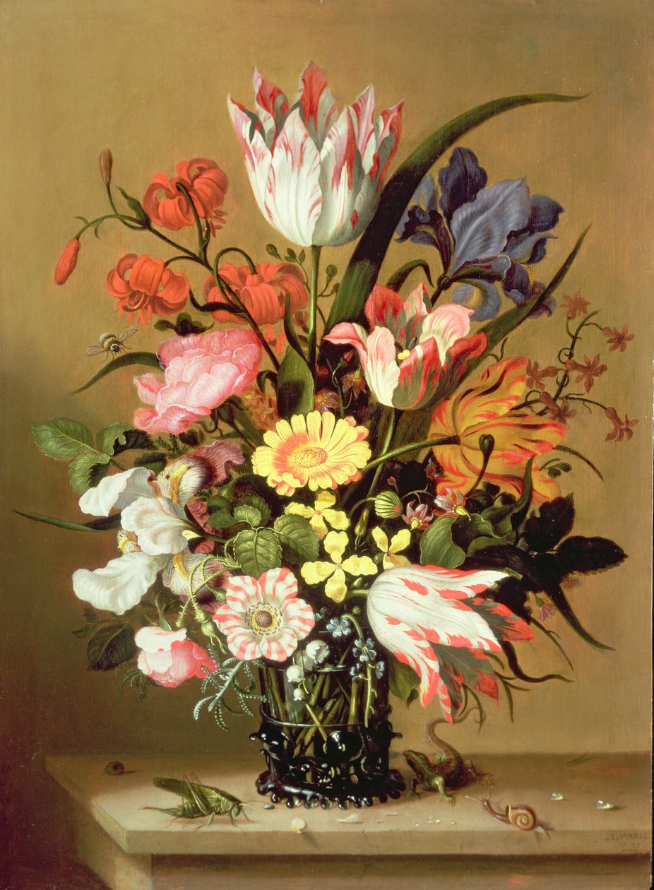 Blomster i en vase, 1635 af Jacob Marrel