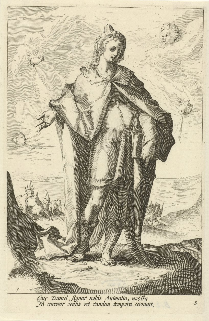 Daniel Det Gamle Testamentes profeter (serietitel) af Jacob Matham (attributed to)