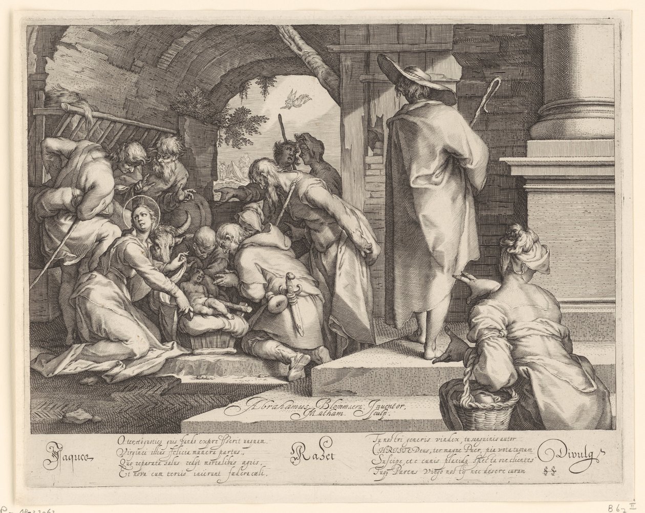 Tilbedelse af hyrderne af Jacob Matham