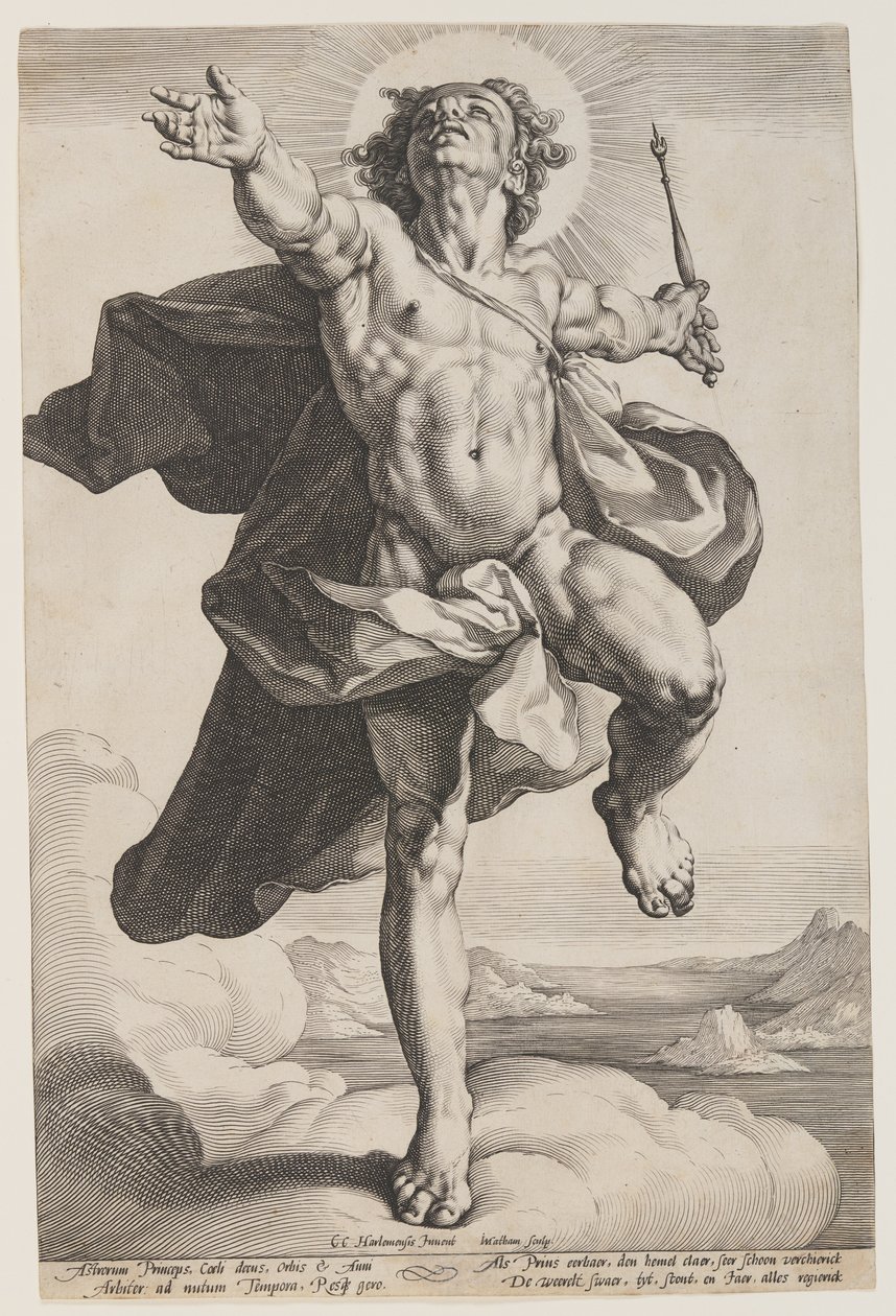 Apollo i skyerne af Jacob Matham