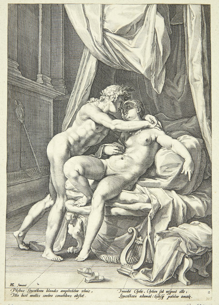 Apollo og Lefkothea af Jacob Matham