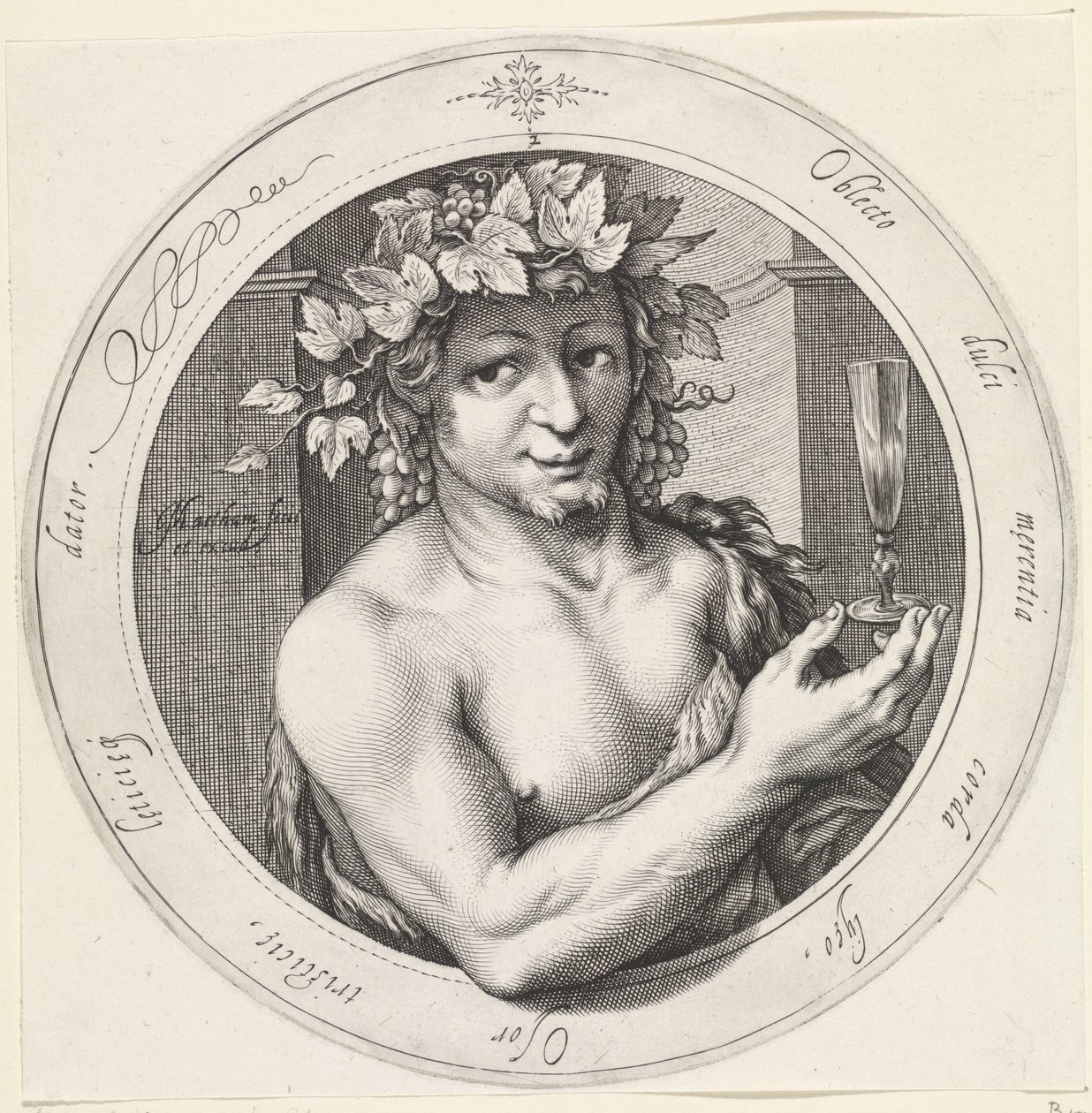 Bacchus met glas Venus, Bacchus en Ceres (series title) af Jacob Matham