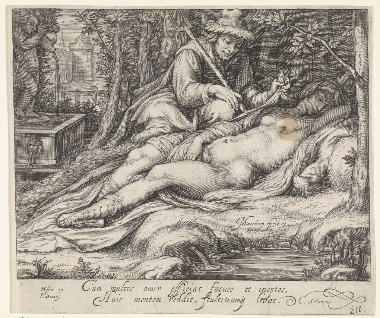 Cimone i Iphigenia af Jacob Matham
