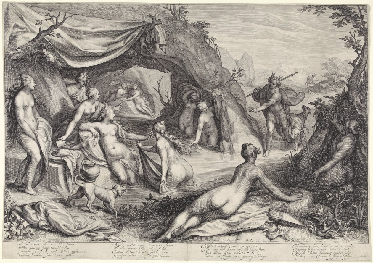 Diana i Actaeon af Jacob Matham