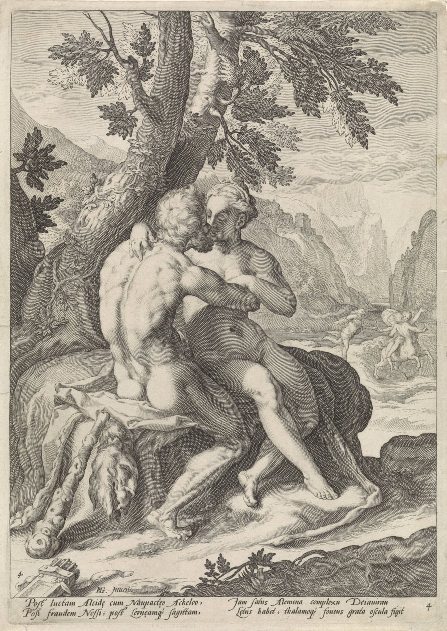 Hercules og Deianira Loves of the Gods (serietitel) af Jacob Matham