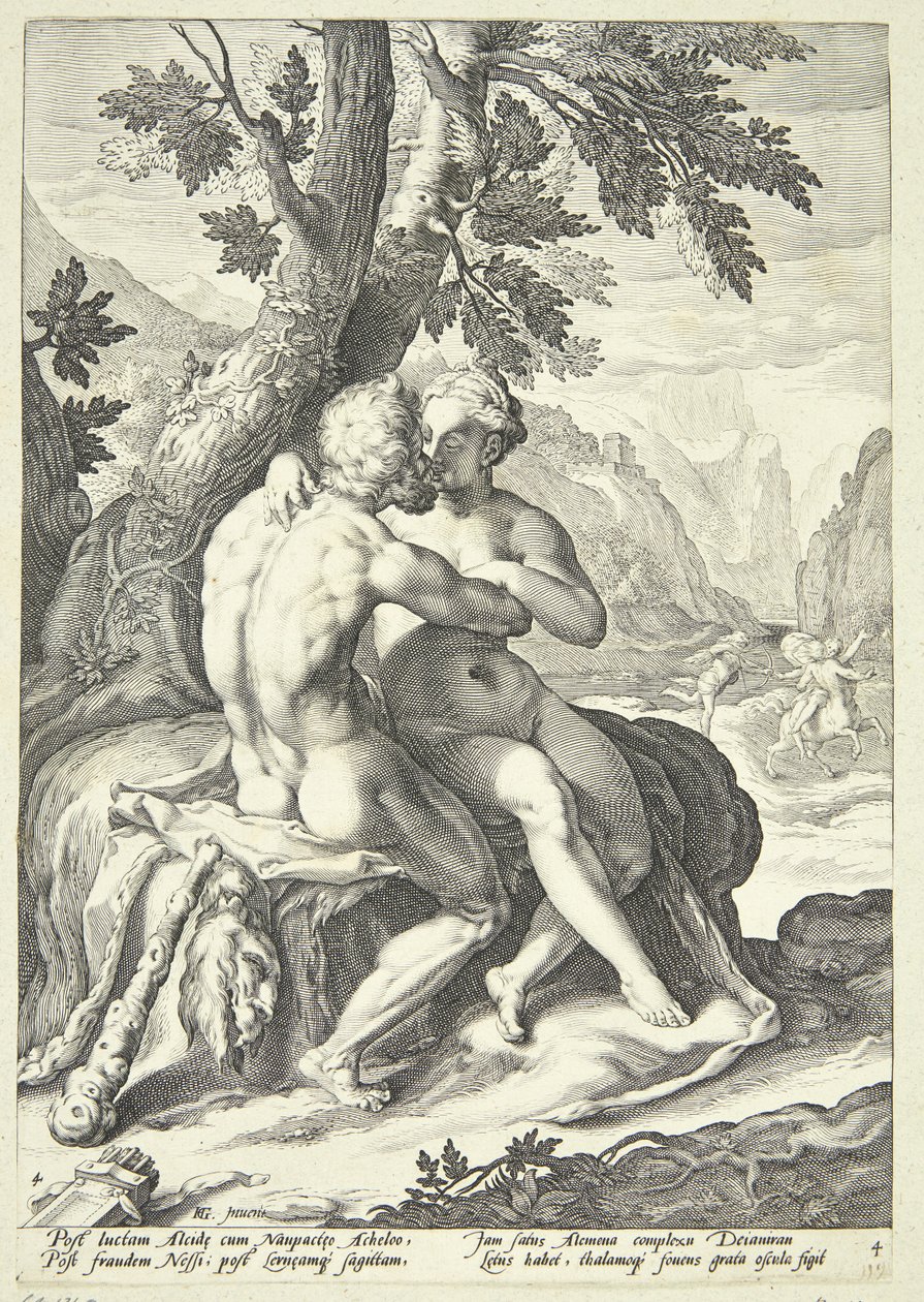 Hercules og Dejanira af Jacob Matham