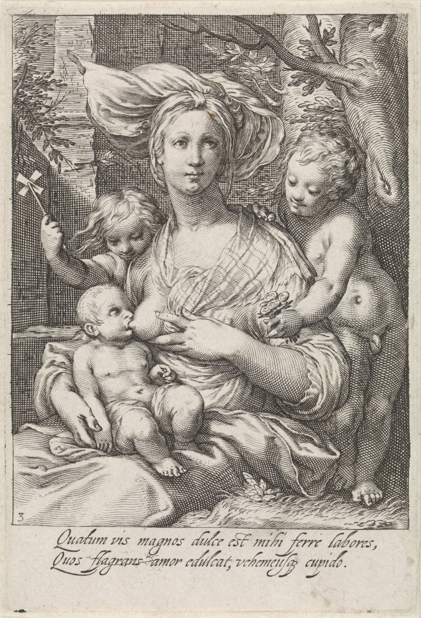 Kærlighed (Caritas) af Jacob Matham