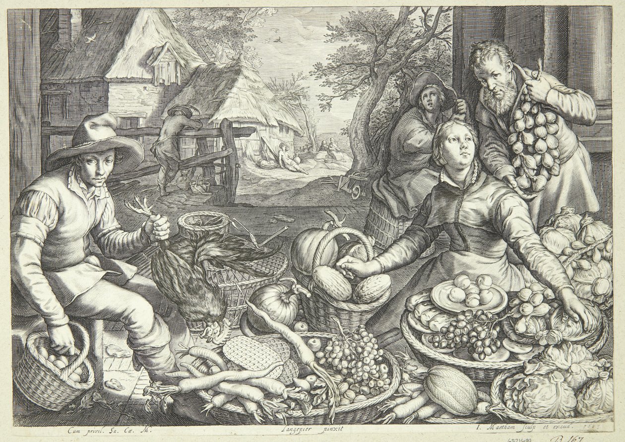 Markedsscene af Jacob Matham
