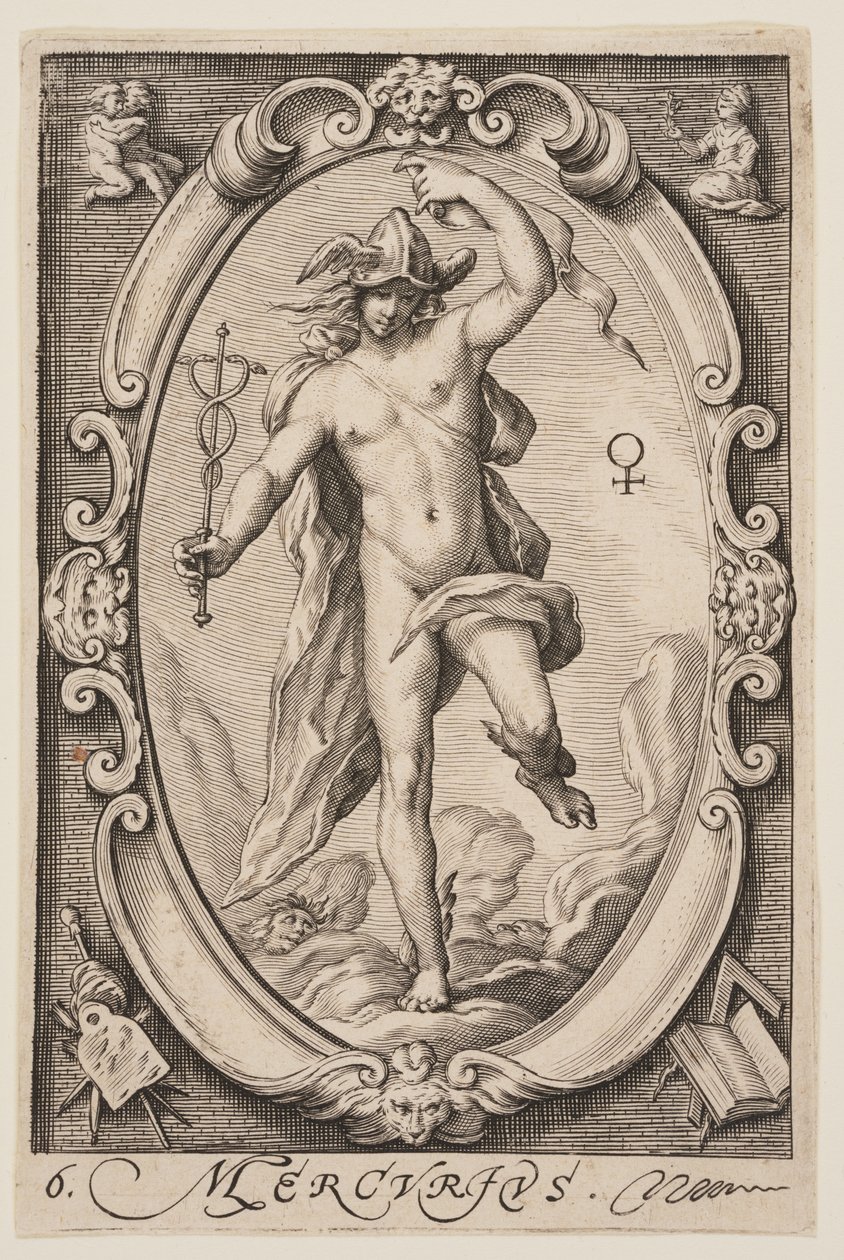 Merkur, fra De syv planeter af Jacob Matham