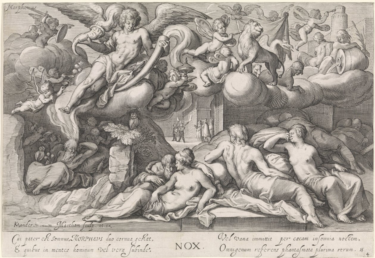 Nat (Nox) Nox (titel på objekt) De fire gange på dagen (serietitel) af Jacob Matham
