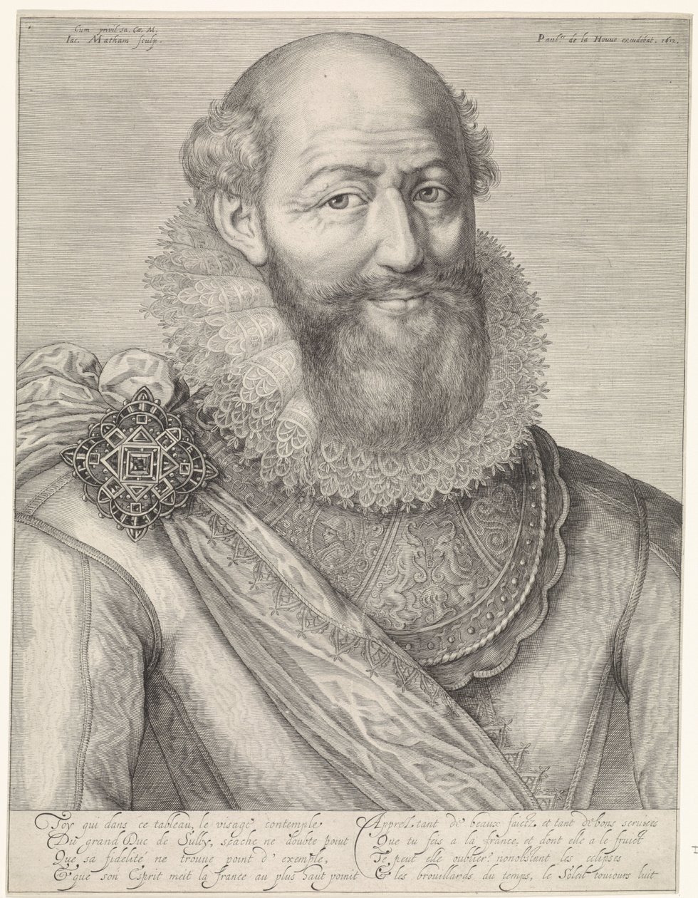 Portræt af Maximilien de Béthune af Jacob Matham