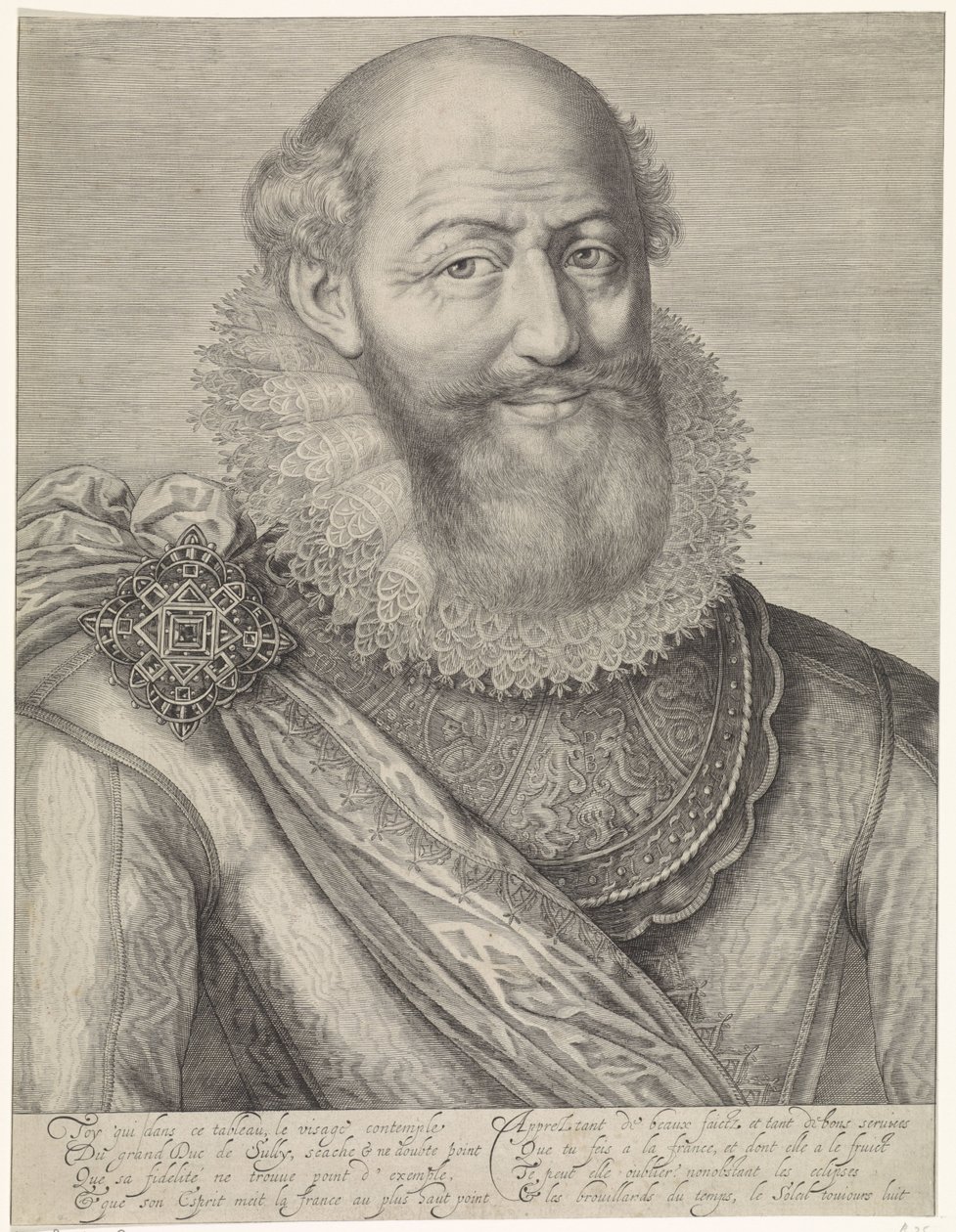 Portræt af Maximilien de Béthune af Jacob Matham