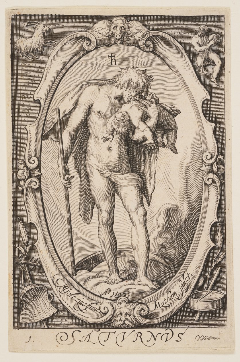Saturnus (Saturn), fra De syv planeter af Jacob Matham