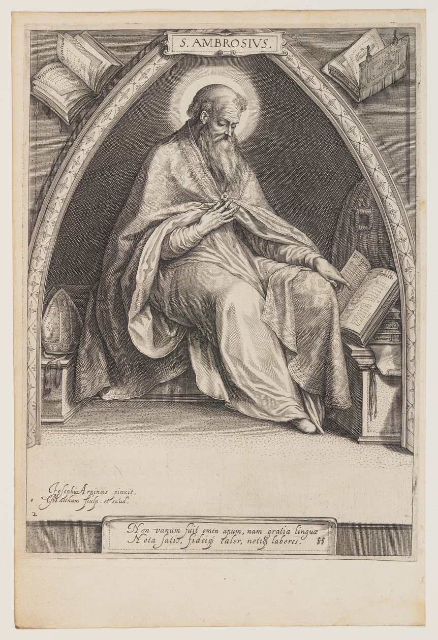 Ambrosius, fra Kirkefædrene af Jacob Matham