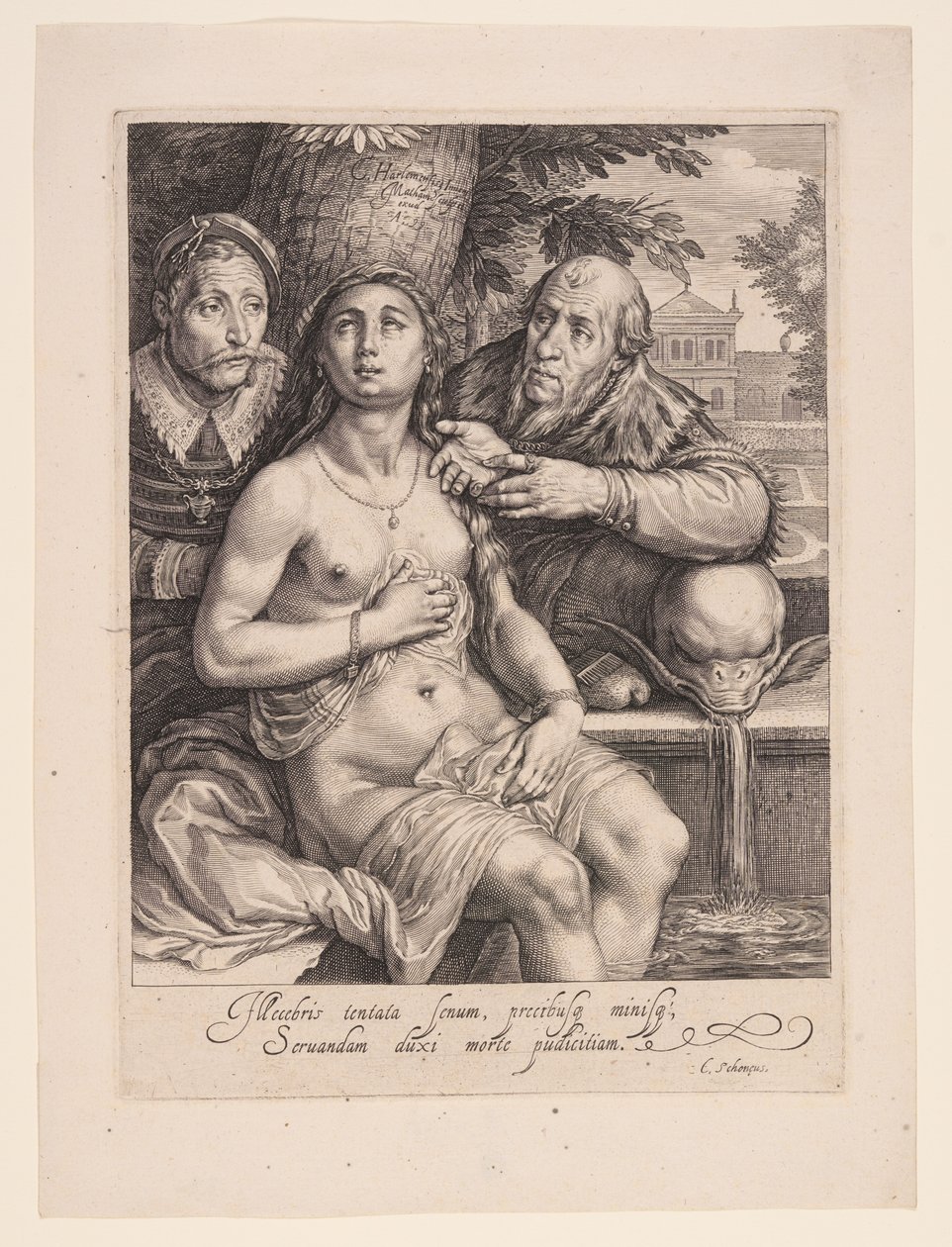 Susanna og de ældre af Jacob Matham