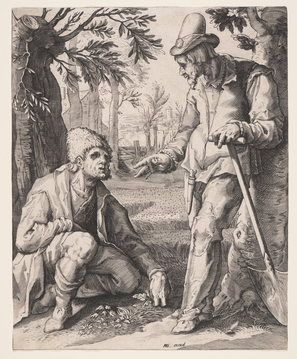 To bønder af Jacob Matham