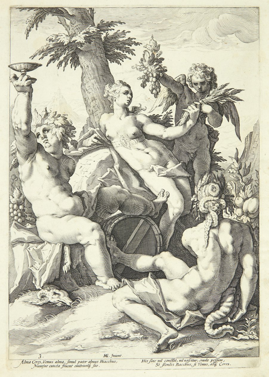 Uden Ceres og Bacchus fryser Ve­nus af Jacob Matham