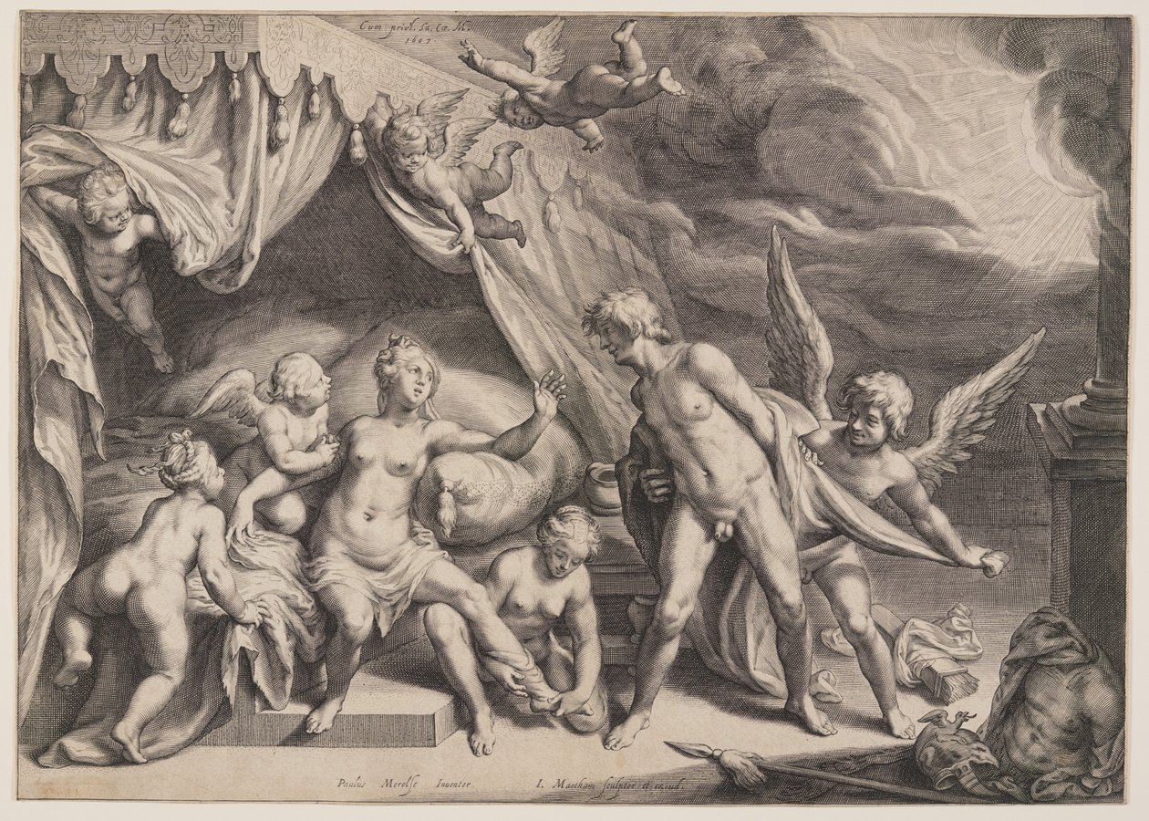 Venus og Mars opdaget af Apollo af Jacob Matham