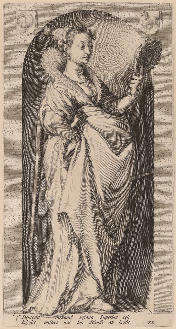 Stolthed af Jacob Matham after Hendrik Goltzius
