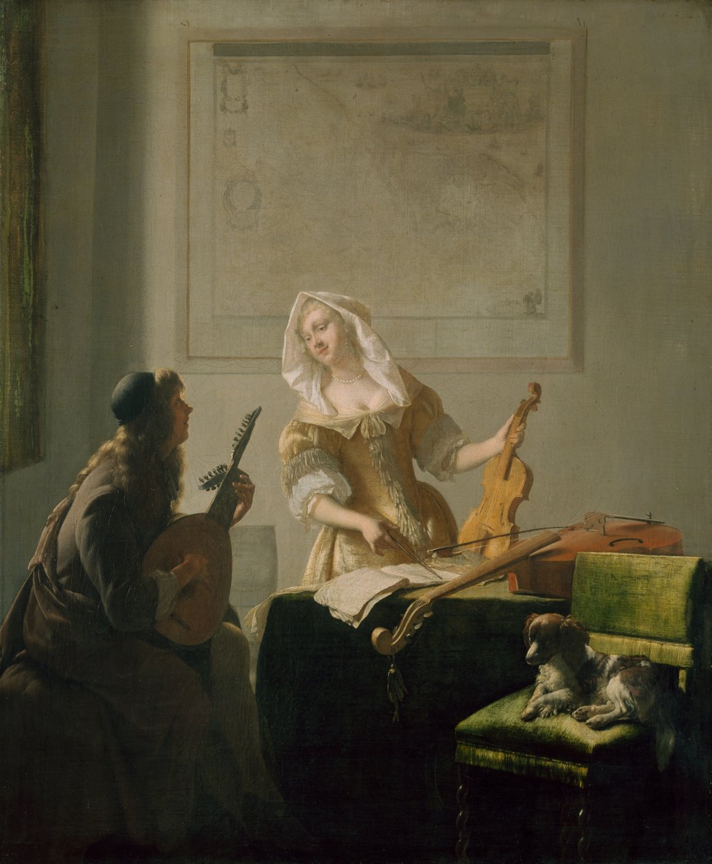 Musiklektionen af Jacob Ochtervelt