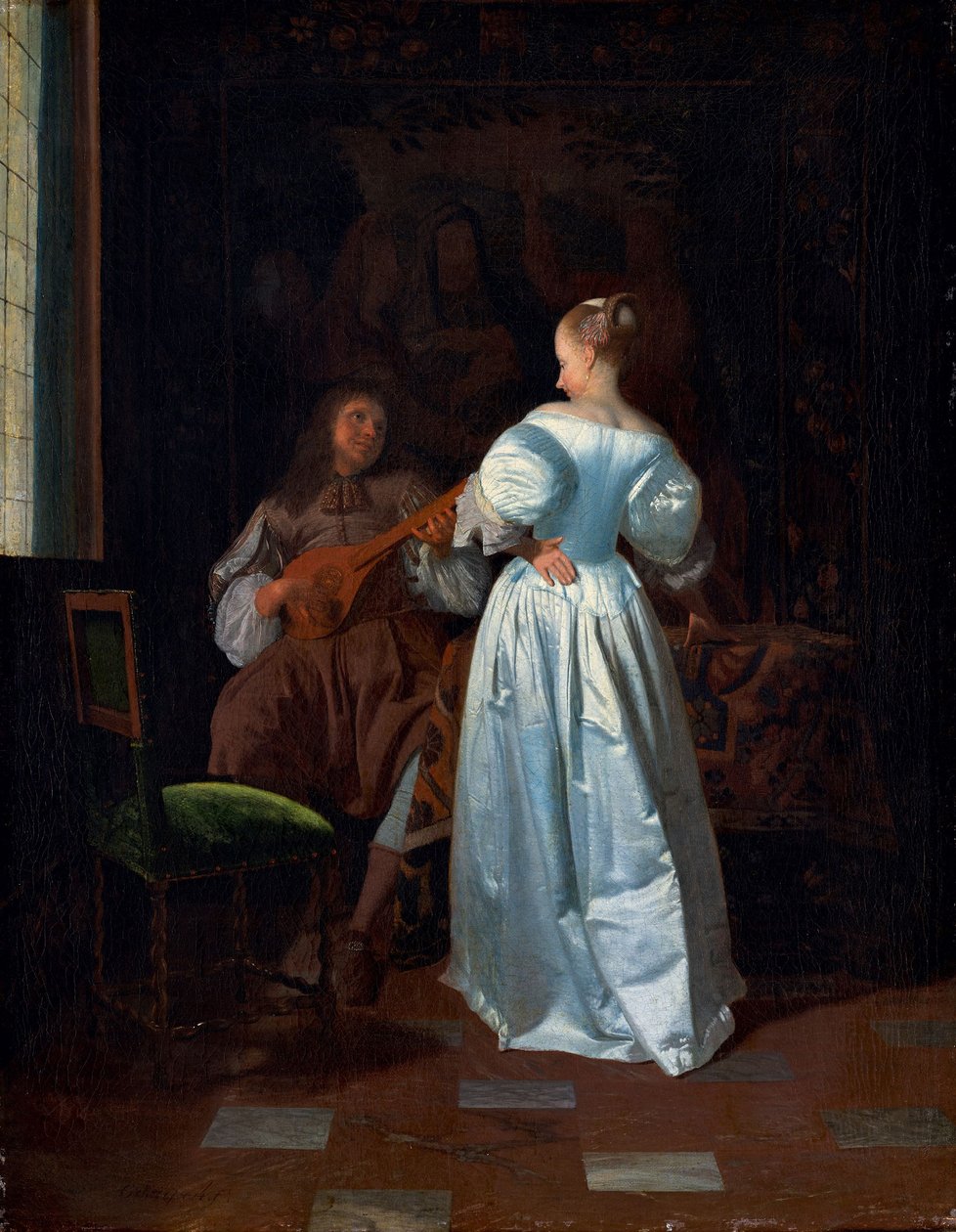 Serenaden, ca. 1669 (olie på lærred) af Jacob Ochtervelt