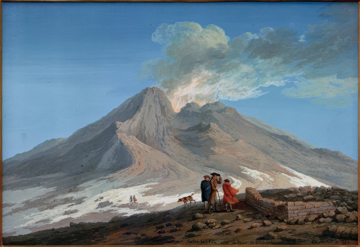 Etnas krater af Jacob Philipp Hackert