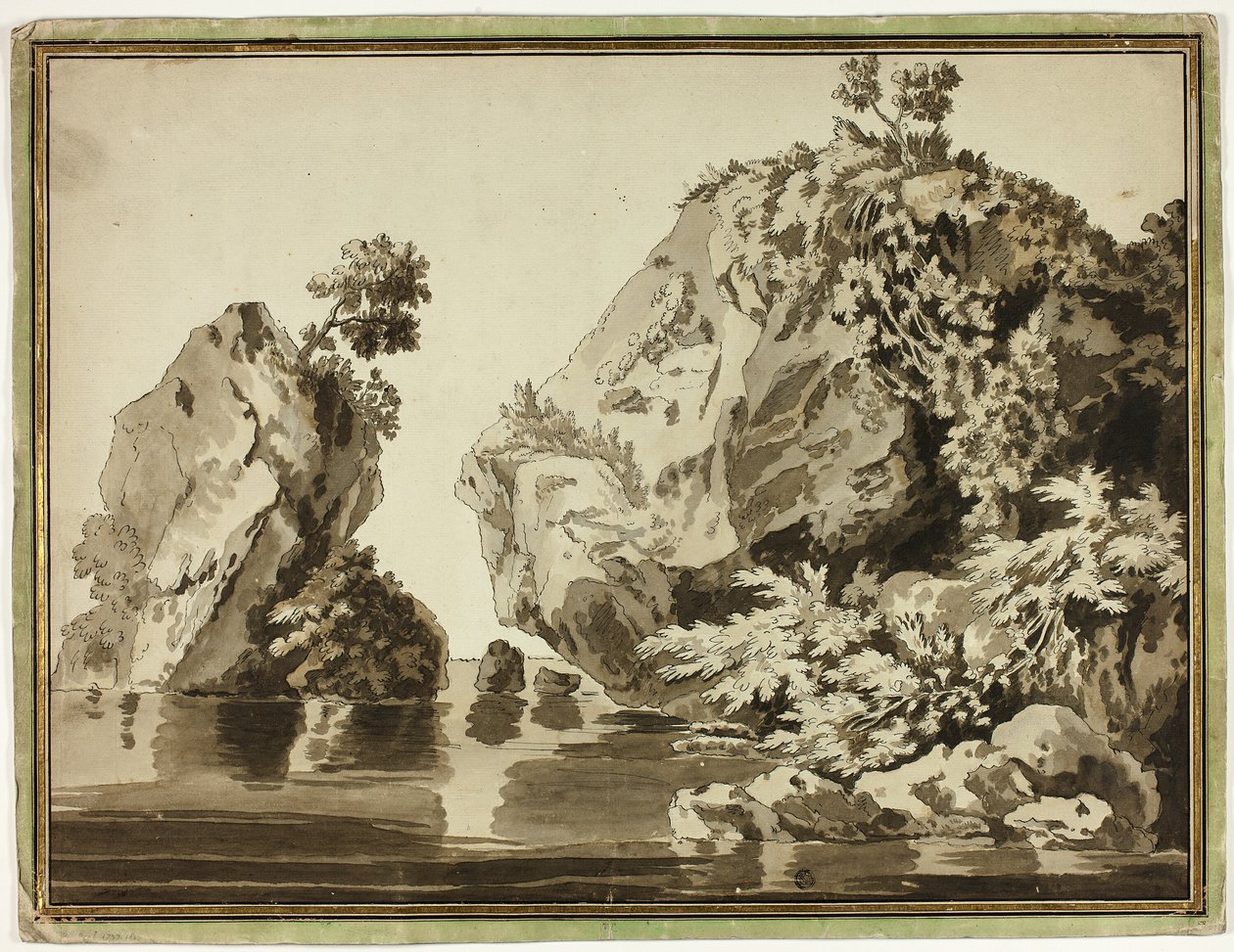 Sten og vand af Jacob Philipp Hackert