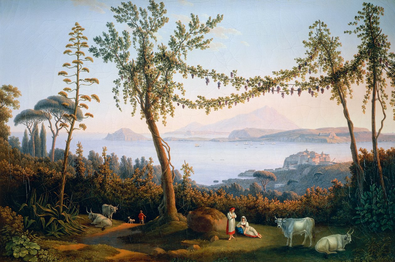 The Gulf of Pozzuoli, af Jacob Philipp Hackert af Jacob Philippe Hackert