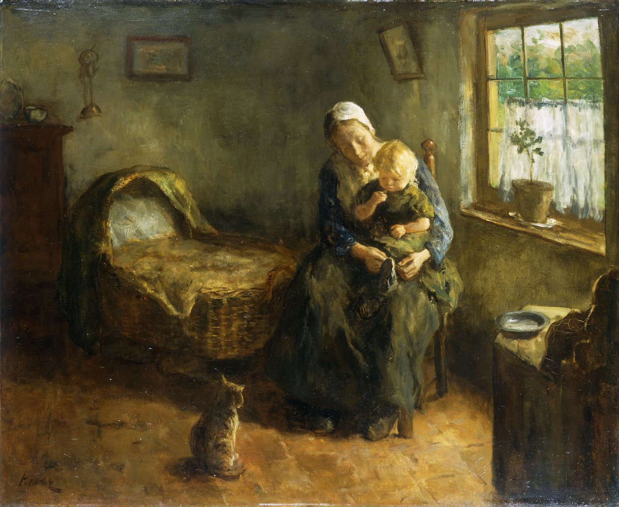 Påklædning af baby, af Jacob Simon Kever