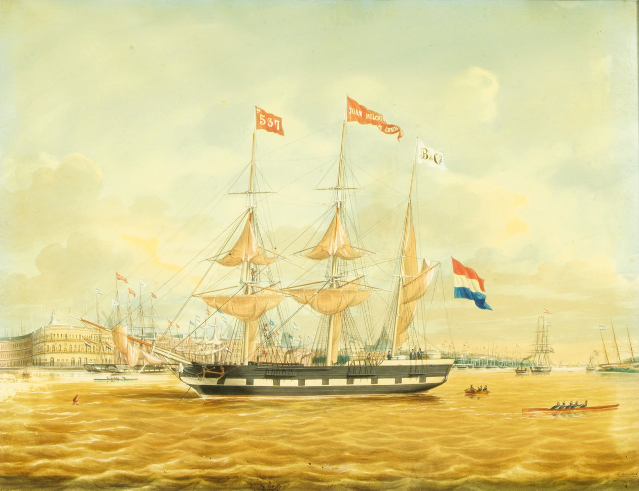 Johan Melchior Kemper ved Anker ved Rotterdam Havn af Jacob Spin