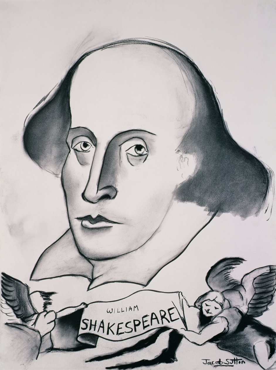 William Shakespeare (1564-1616) 1994 (kul på papir) af Jacob Sutton