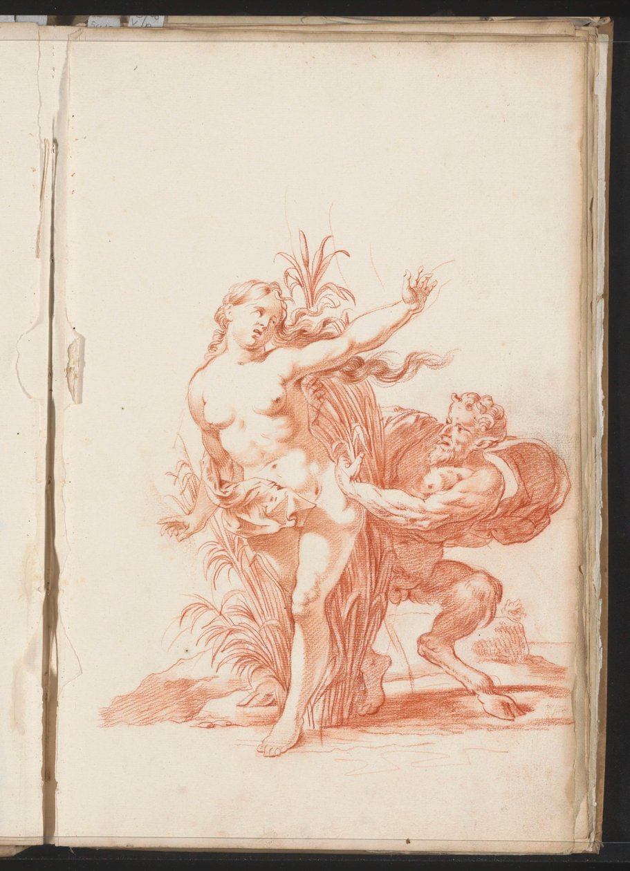 Syrinx und Pan af Jacob Toorenvliet